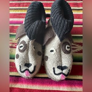 Boiled wool puppy dog kids slipper boots